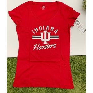 Indiana Hoosiers Women School Spirit Shirt Essential Tee Short Sleeve Red